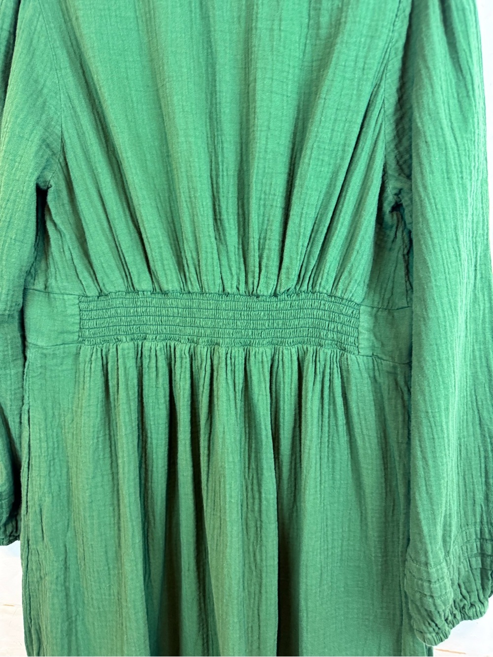 Boden | Green Cotton Gauze Tiered Dress, 12 - Picture 10 of 10